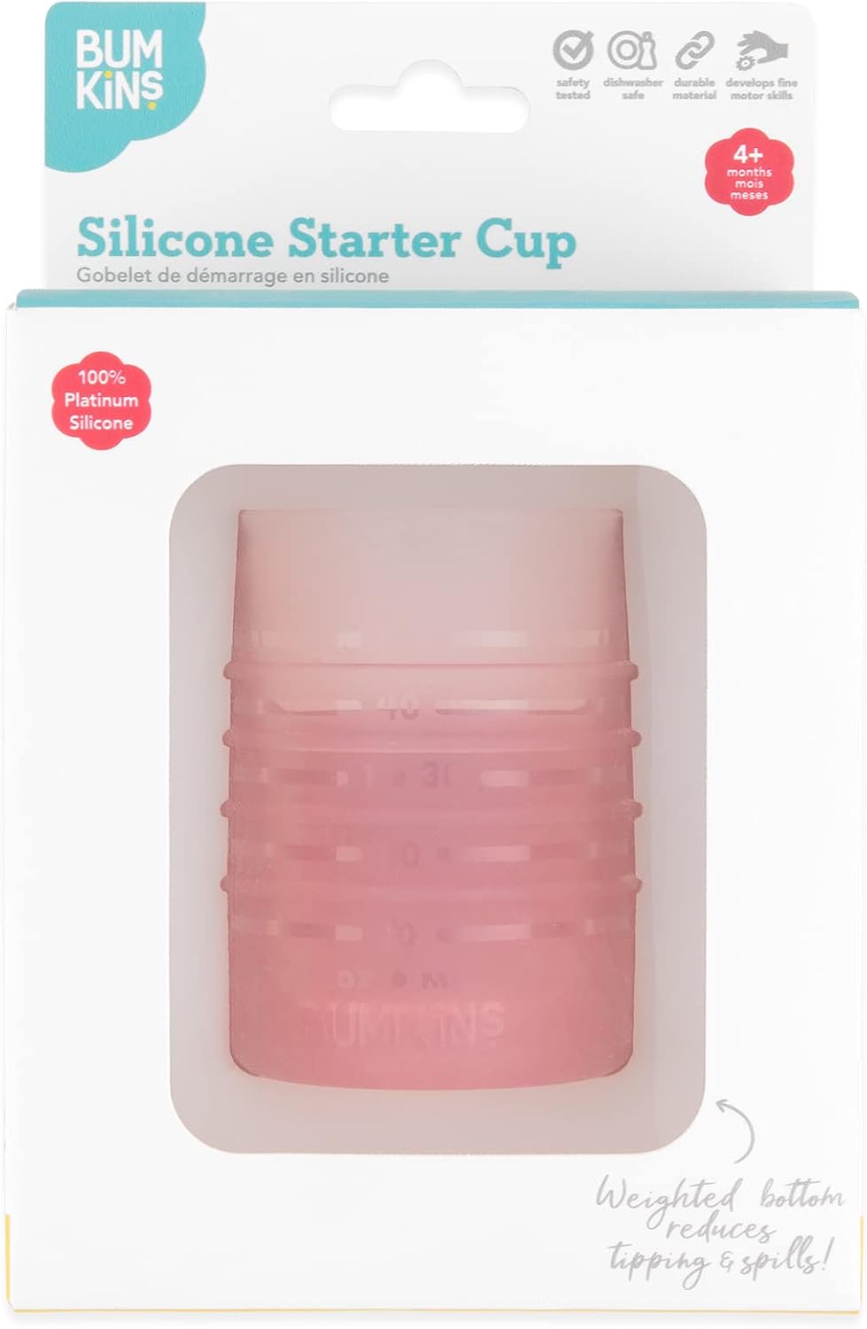 Baby and Toddler Cups, Sippy Cup with Straw, Spill Proof, Transition Cup for Babies Ages 1 Year, Safely Sip from Lid, Straw or Cup, First Year Supplies, Platinum Silicone, Holds 7oz, Gray