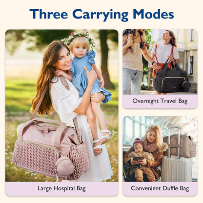Diaper Bag Tote Large Travel Baby Bag with Pacifier Case