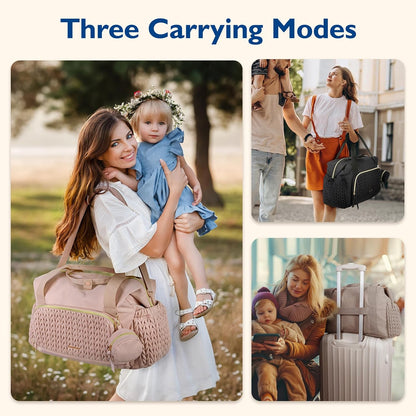 Diaper Bag Tote Large Travel Baby Bag with Pacifier Case