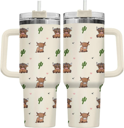 Funny Cow Forgot What Was 40 oz Tumbler with Handle, Cow Lover Gift | Ranch Lover Gift, Heifer Ranch Farmhouse Cattle Moo Barnyard Humor Witty Hilarious Comedy Tumbler