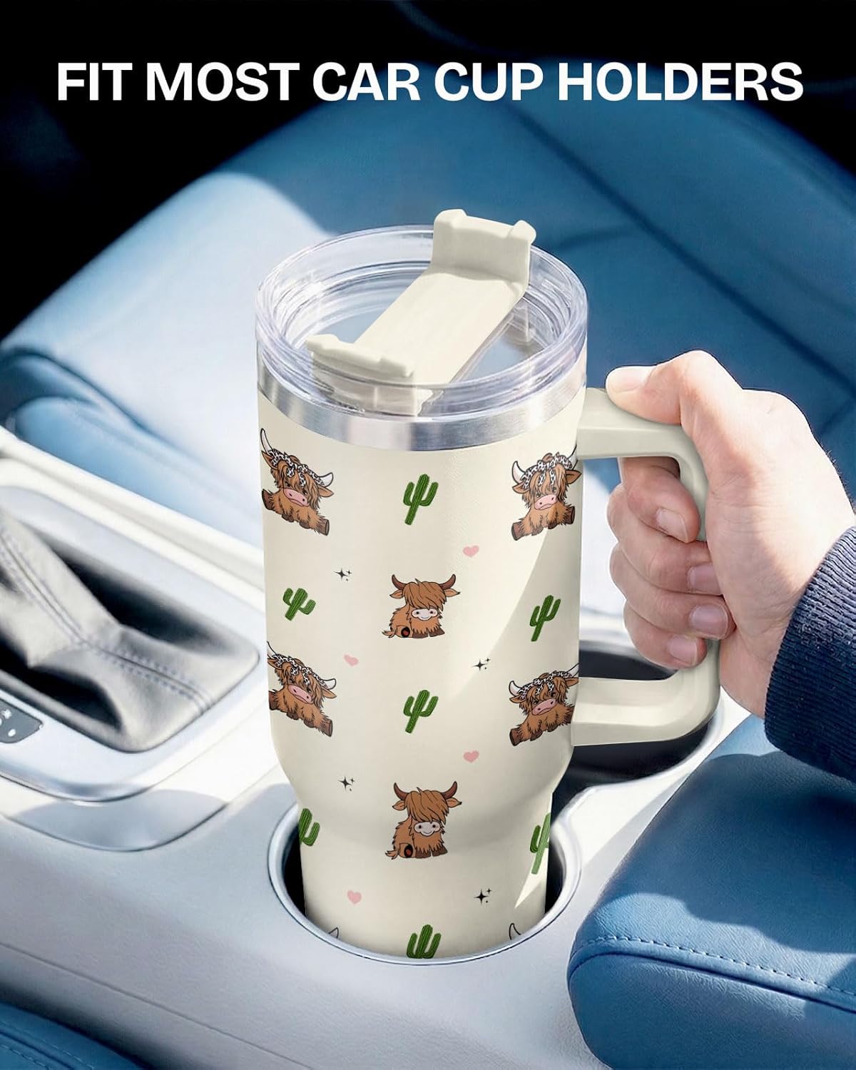 Funny Cow Forgot What Was 40 oz Tumbler with Handle, Cow Lover Gift | Ranch Lover Gift, Heifer Ranch Farmhouse Cattle Moo Barnyard Humor Witty Hilarious Comedy Tumbler