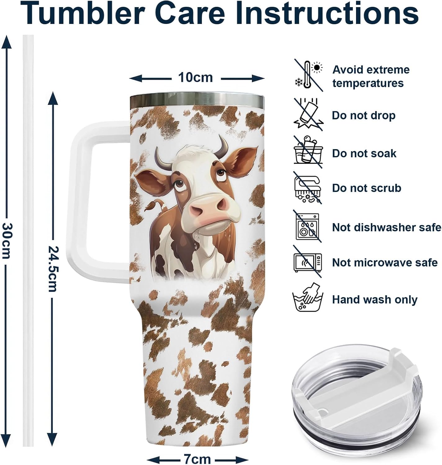 Funny Cow Forgot What Was 40 oz Tumbler with Handle, Cow Lover Gift | Ranch Lover Gift, Heifer Ranch Farmhouse Cattle Moo Barnyard Humor Witty Hilarious Comedy Tumbler