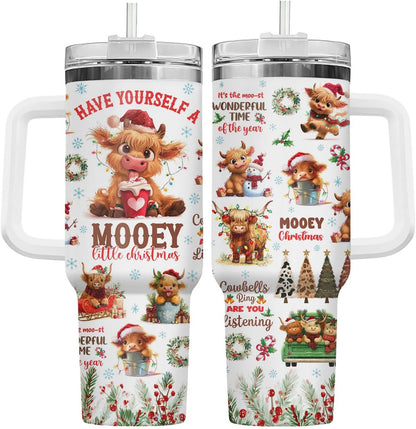 Funny Cow Forgot What Was 40 oz Tumbler with Handle, Cow Lover Gift | Ranch Lover Gift, Heifer Ranch Farmhouse Cattle Moo Barnyard Humor Witty Hilarious Comedy Tumbler