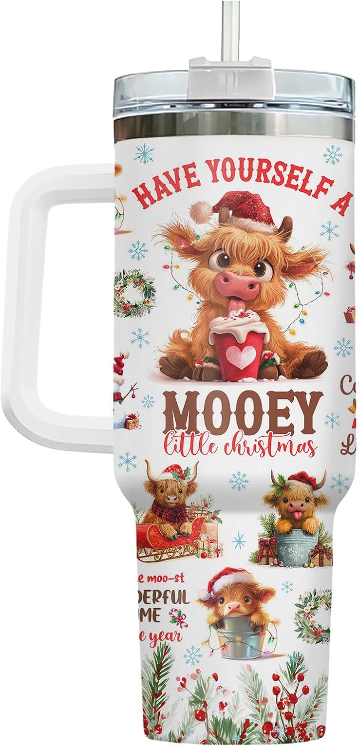 Funny Cow Forgot What Was 40 oz Tumbler with Handle, Cow Lover Gift | Ranch Lover Gift, Heifer Ranch Farmhouse Cattle Moo Barnyard Humor Witty Hilarious Comedy Tumbler