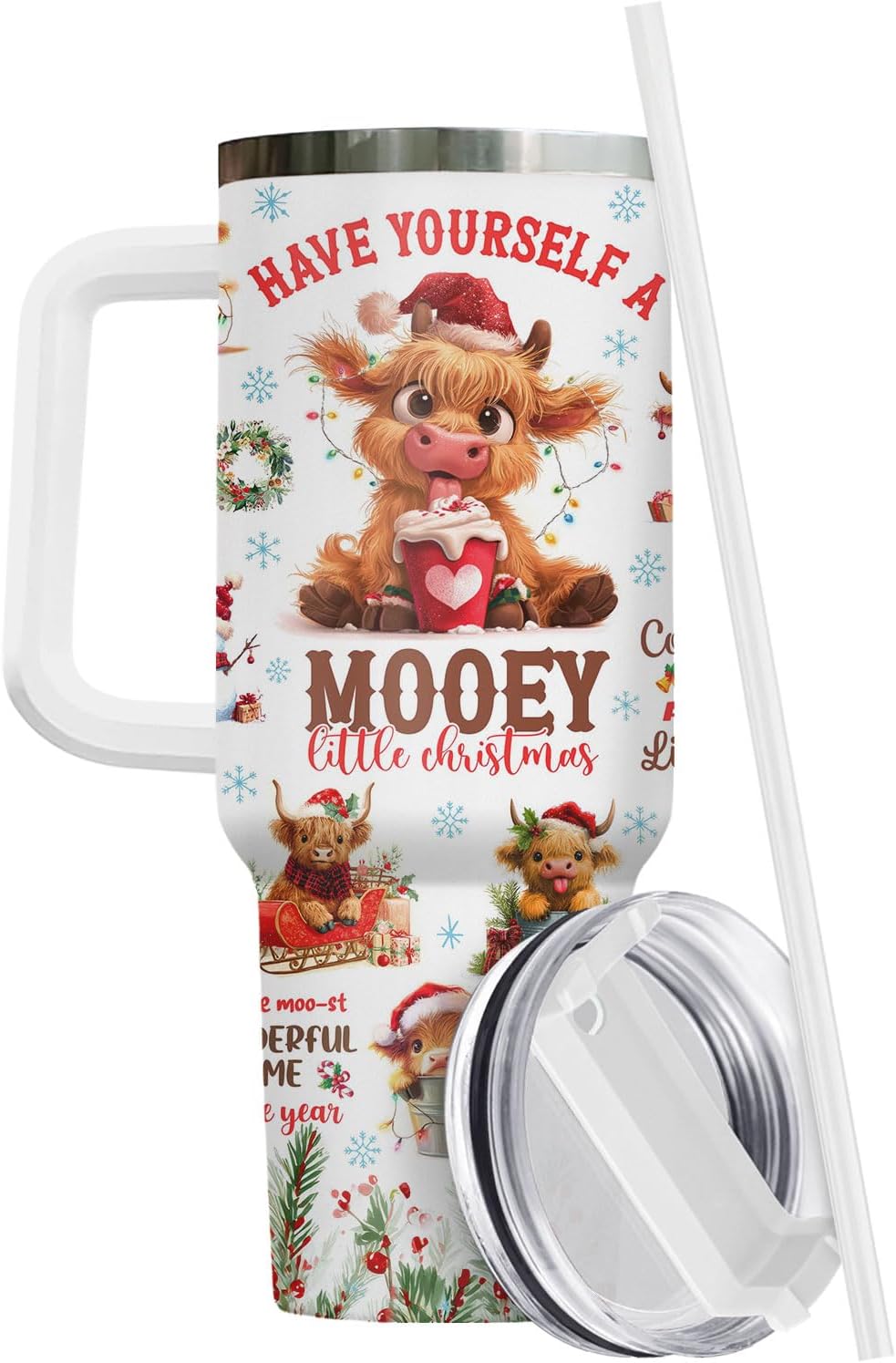 Funny Cow Forgot What Was 40 oz Tumbler with Handle, Cow Lover Gift | Ranch Lover Gift, Heifer Ranch Farmhouse Cattle Moo Barnyard Humor Witty Hilarious Comedy Tumbler