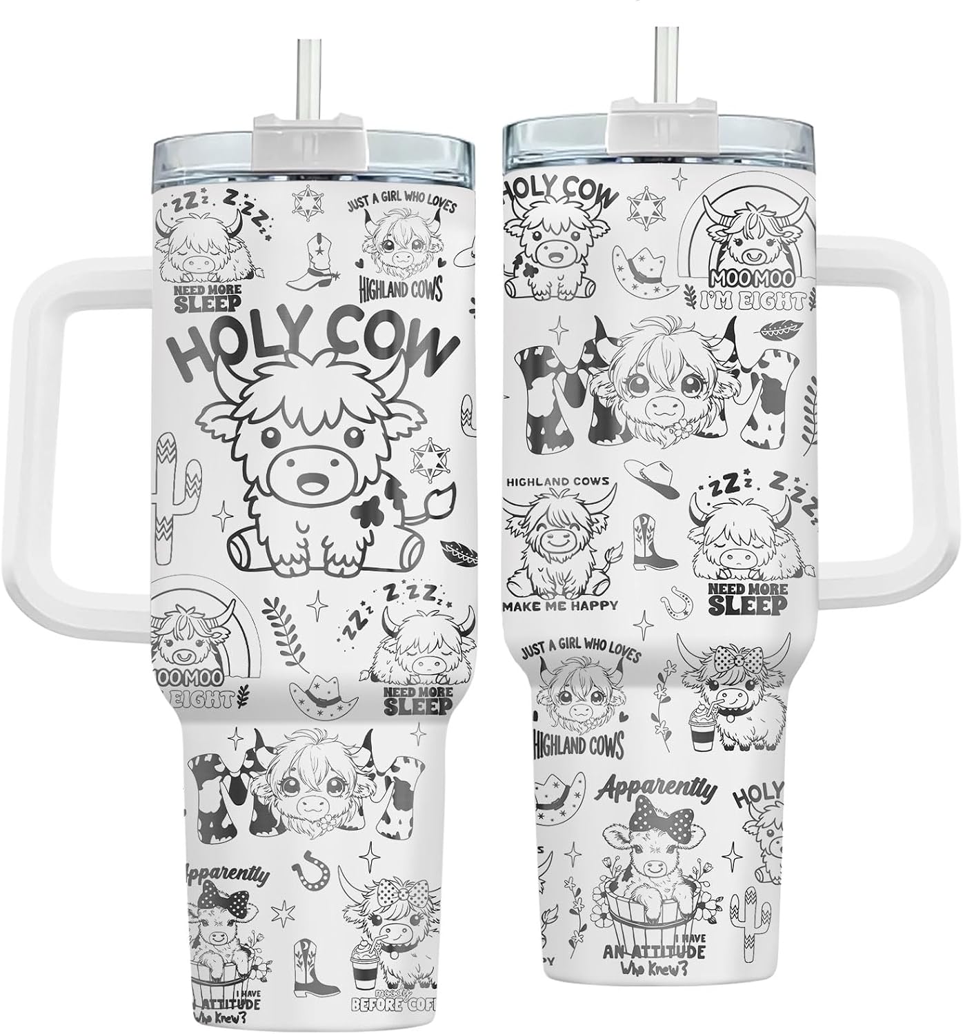 Funny Cow Forgot What Was 40 oz Tumbler with Handle, Cow Lover Gift | Ranch Lover Gift, Heifer Ranch Farmhouse Cattle Moo Barnyard Humor Witty Hilarious Comedy Tumbler