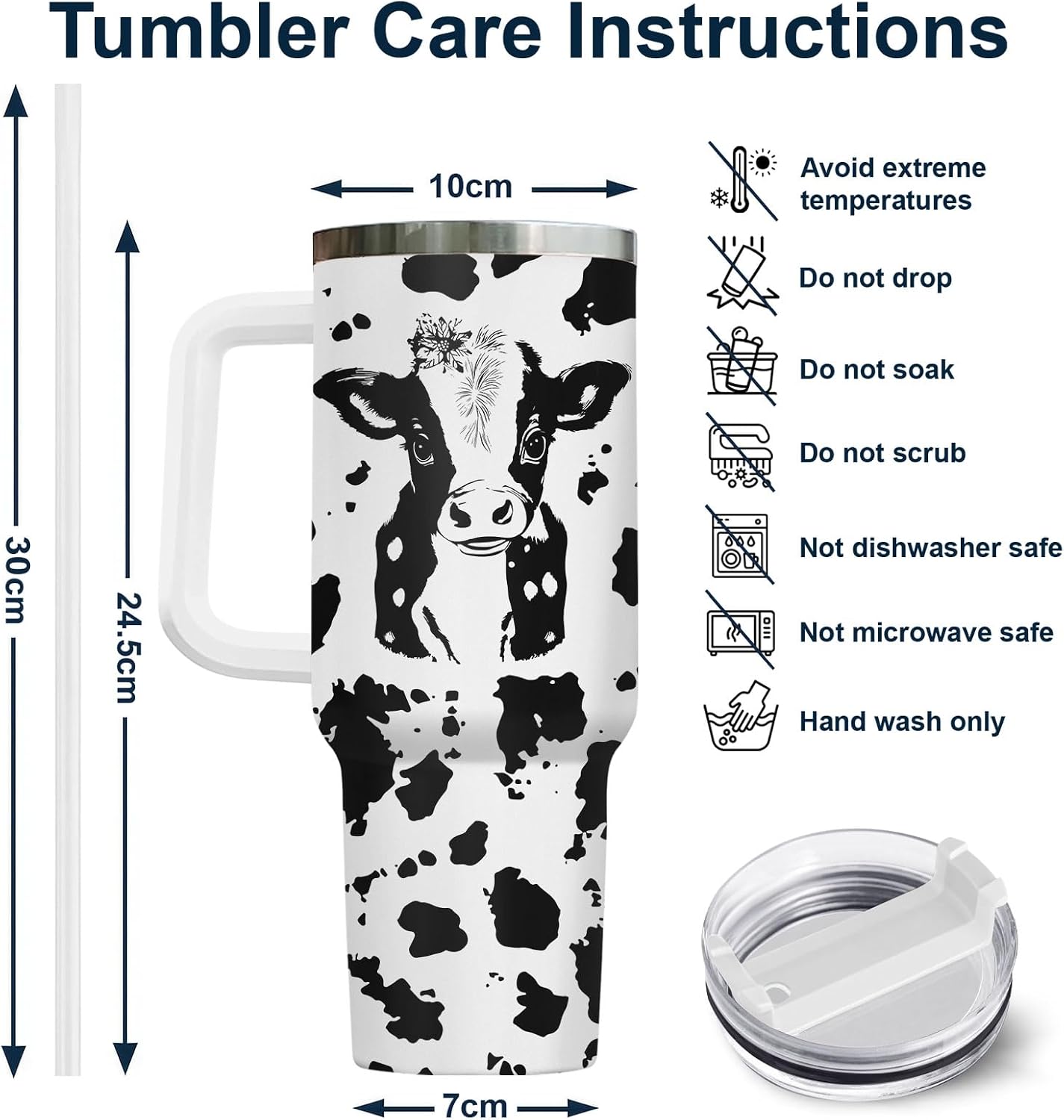 Funny Cow Forgot What Was 40 oz Tumbler with Handle, Cow Lover Gift | Ranch Lover Gift, Heifer Ranch Farmhouse Cattle Moo Barnyard Humor Witty Hilarious Comedy Tumbler