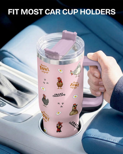 Funny Cow Forgot What Was 40 oz Tumbler with Handle, Cow Lover Gift | Ranch Lover Gift, Heifer Ranch Farmhouse Cattle Moo Barnyard Humor Witty Hilarious Comedy Tumbler