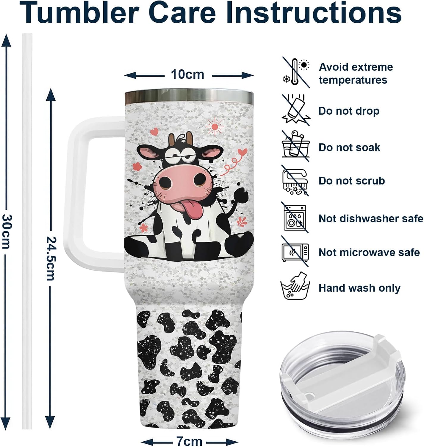 Funny Cow Forgot What Was 40 oz Tumbler with Handle, Cow Lover Gift | Ranch Lover Gift, Heifer Ranch Farmhouse Cattle Moo Barnyard Humor Witty Hilarious Comedy Tumbler
