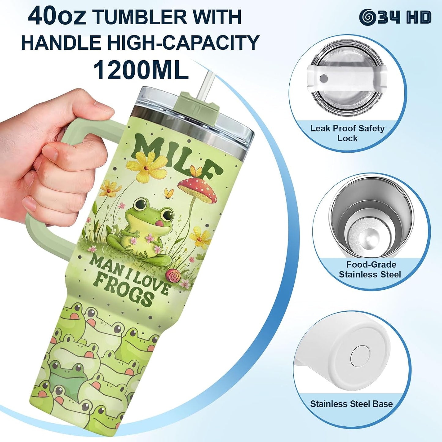 Funny Cow Forgot What Was 40 oz Tumbler with Handle, Cow Lover Gift | Ranch Lover Gift, Heifer Ranch Farmhouse Cattle Moo Barnyard Humor Witty Hilarious Comedy Tumbler