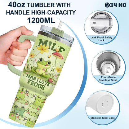 Funny Cow Forgot What Was 40 oz Tumbler with Handle, Cow Lover Gift | Ranch Lover Gift, Heifer Ranch Farmhouse Cattle Moo Barnyard Humor Witty Hilarious Comedy Tumbler