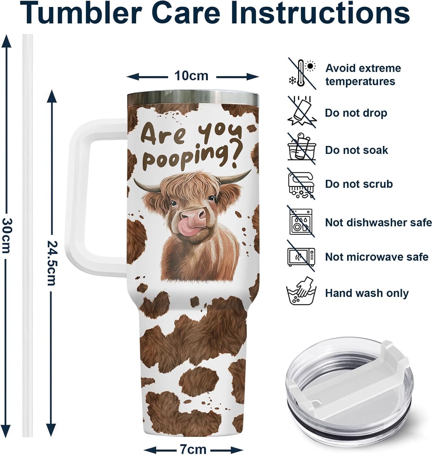 Funny Cow Forgot What Was 40 oz Tumbler with Handle, Cow Lover Gift | Ranch Lover Gift, Heifer Ranch Farmhouse Cattle Moo Barnyard Humor Witty Hilarious Comedy Tumbler