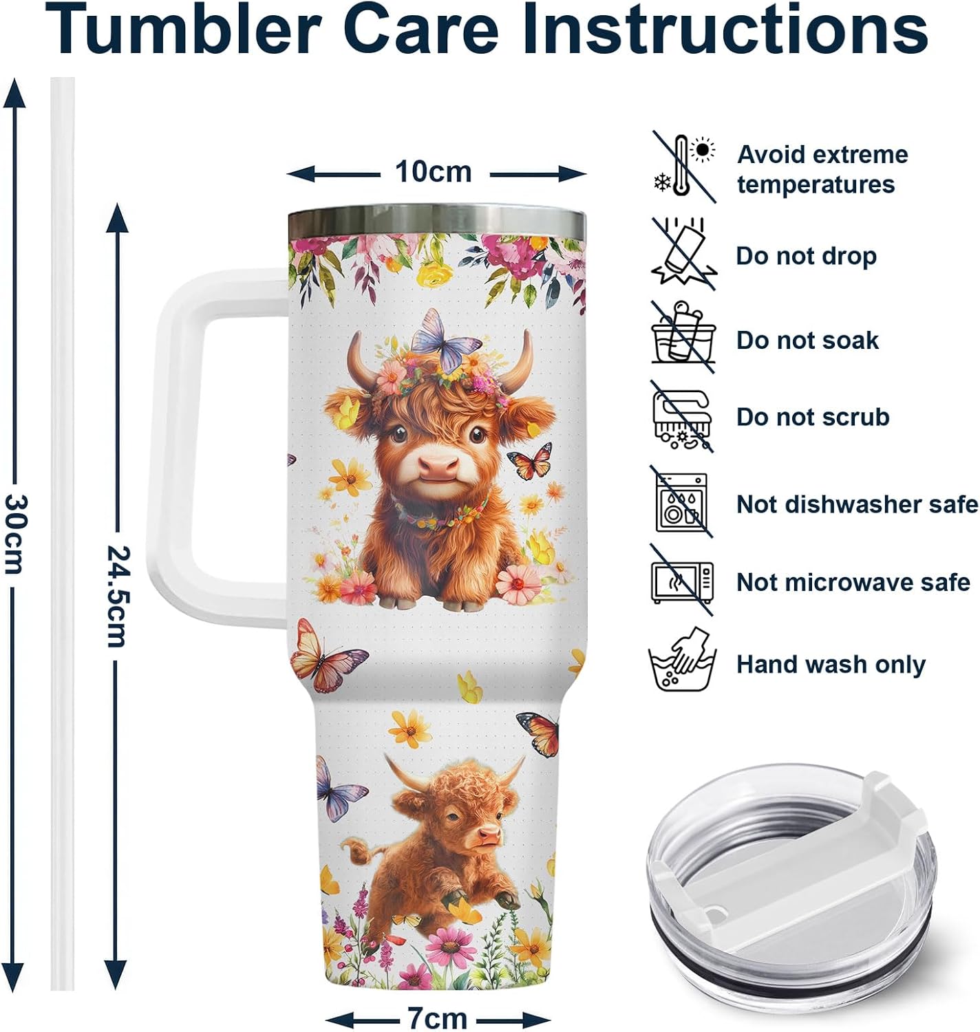 Funny Cow Forgot What Was 40 oz Tumbler with Handle, Cow Lover Gift | Ranch Lover Gift, Heifer Ranch Farmhouse Cattle Moo Barnyard Humor Witty Hilarious Comedy Tumbler