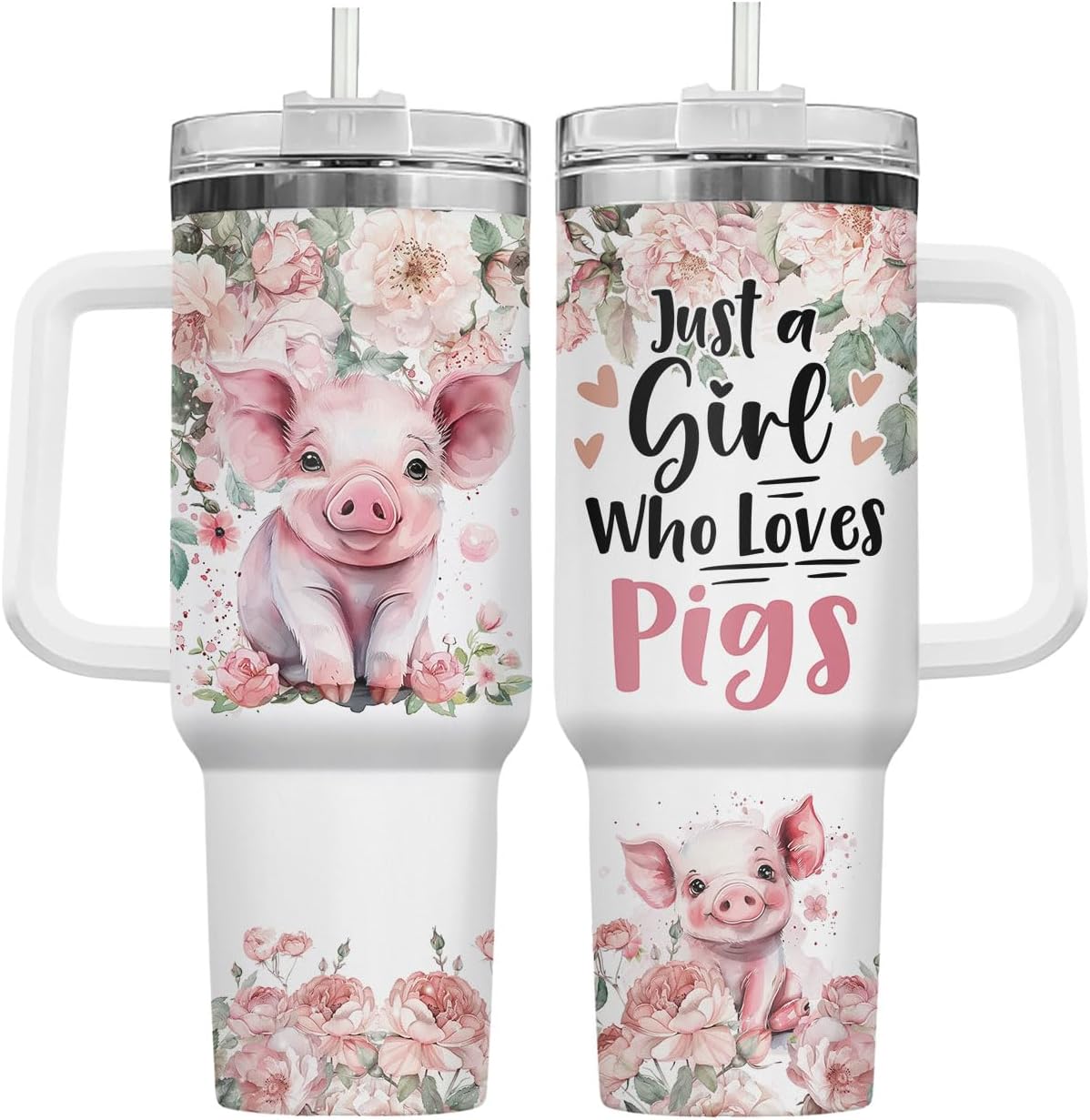 Funny Cow Forgot What Was 40 oz Tumbler with Handle, Cow Lover Gift | Ranch Lover Gift, Heifer Ranch Farmhouse Cattle Moo Barnyard Humor Witty Hilarious Comedy Tumbler