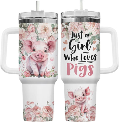 Funny Cow Forgot What Was 40 oz Tumbler with Handle, Cow Lover Gift | Ranch Lover Gift, Heifer Ranch Farmhouse Cattle Moo Barnyard Humor Witty Hilarious Comedy Tumbler