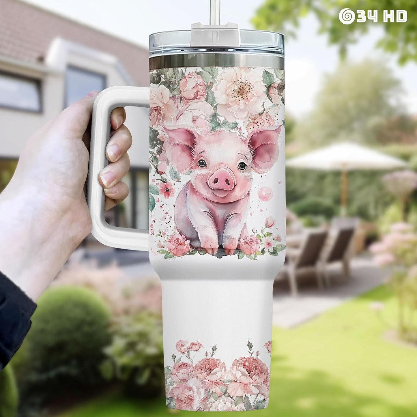 Funny Cow Forgot What Was 40 oz Tumbler with Handle, Cow Lover Gift | Ranch Lover Gift, Heifer Ranch Farmhouse Cattle Moo Barnyard Humor Witty Hilarious Comedy Tumbler