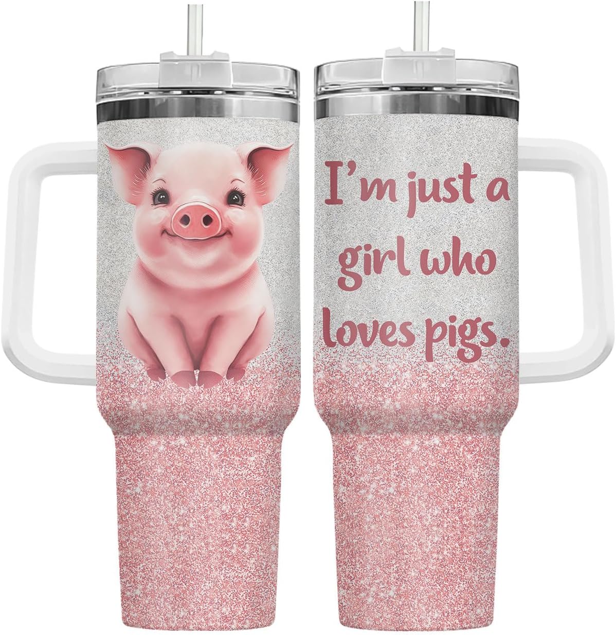 Funny Cow Forgot What Was 40 oz Tumbler with Handle, Cow Lover Gift | Ranch Lover Gift, Heifer Ranch Farmhouse Cattle Moo Barnyard Humor Witty Hilarious Comedy Tumbler