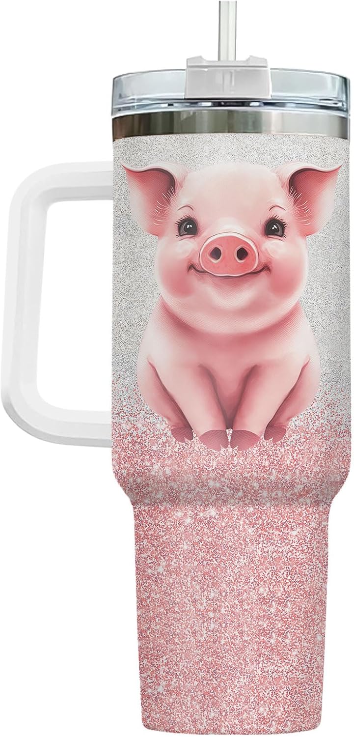 Funny Cow Forgot What Was 40 oz Tumbler with Handle, Cow Lover Gift | Ranch Lover Gift, Heifer Ranch Farmhouse Cattle Moo Barnyard Humor Witty Hilarious Comedy Tumbler