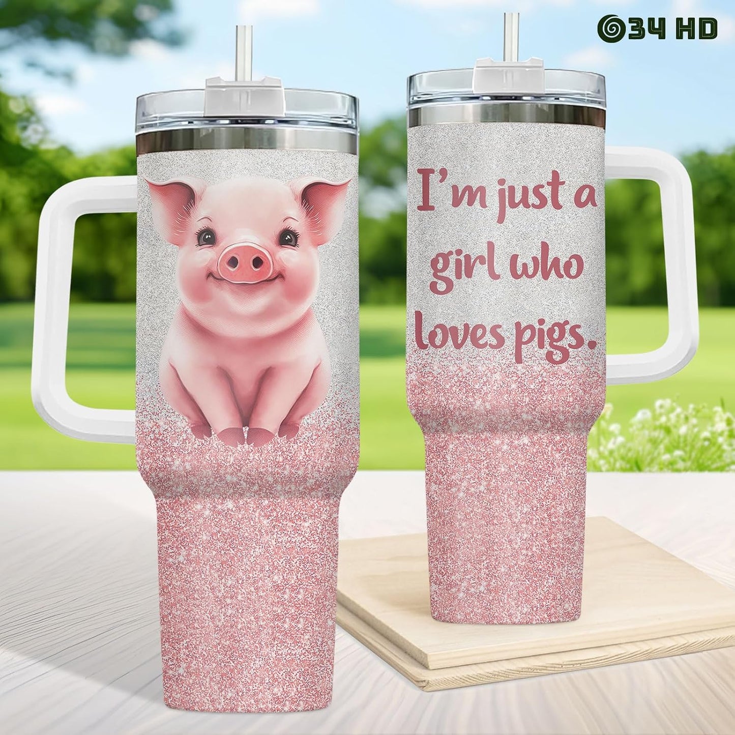 Funny Cow Forgot What Was 40 oz Tumbler with Handle, Cow Lover Gift | Ranch Lover Gift, Heifer Ranch Farmhouse Cattle Moo Barnyard Humor Witty Hilarious Comedy Tumbler
