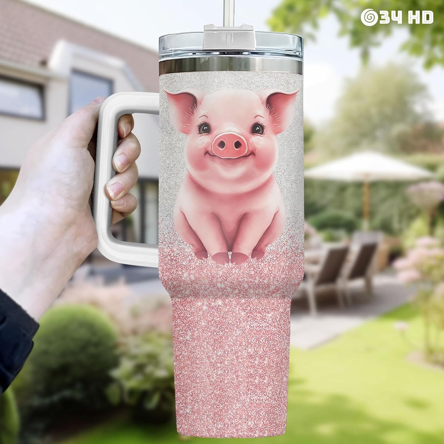 Funny Cow Forgot What Was 40 oz Tumbler with Handle, Cow Lover Gift | Ranch Lover Gift, Heifer Ranch Farmhouse Cattle Moo Barnyard Humor Witty Hilarious Comedy Tumbler