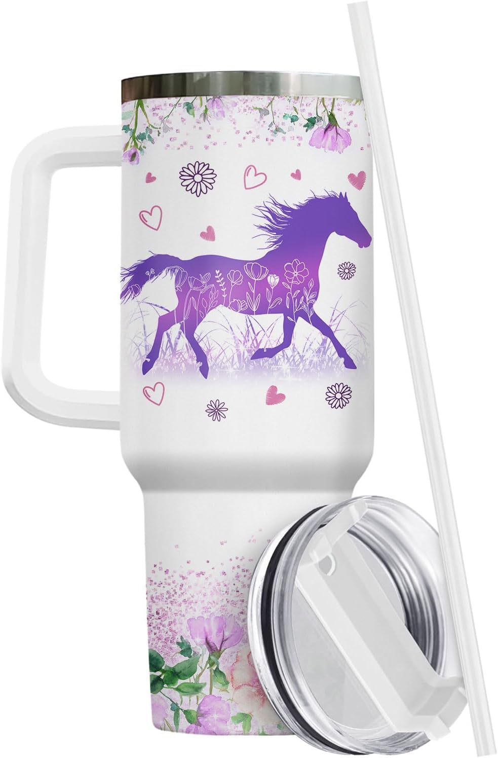 Funny Cow Forgot What Was 40 oz Tumbler with Handle, Cow Lover Gift | Ranch Lover Gift, Heifer Ranch Farmhouse Cattle Moo Barnyard Humor Witty Hilarious Comedy Tumbler