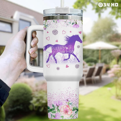 Funny Cow Forgot What Was 40 oz Tumbler with Handle, Cow Lover Gift | Ranch Lover Gift, Heifer Ranch Farmhouse Cattle Moo Barnyard Humor Witty Hilarious Comedy Tumbler