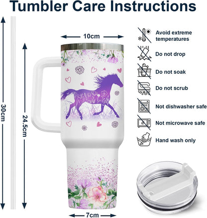 Funny Cow Forgot What Was 40 oz Tumbler with Handle, Cow Lover Gift | Ranch Lover Gift, Heifer Ranch Farmhouse Cattle Moo Barnyard Humor Witty Hilarious Comedy Tumbler