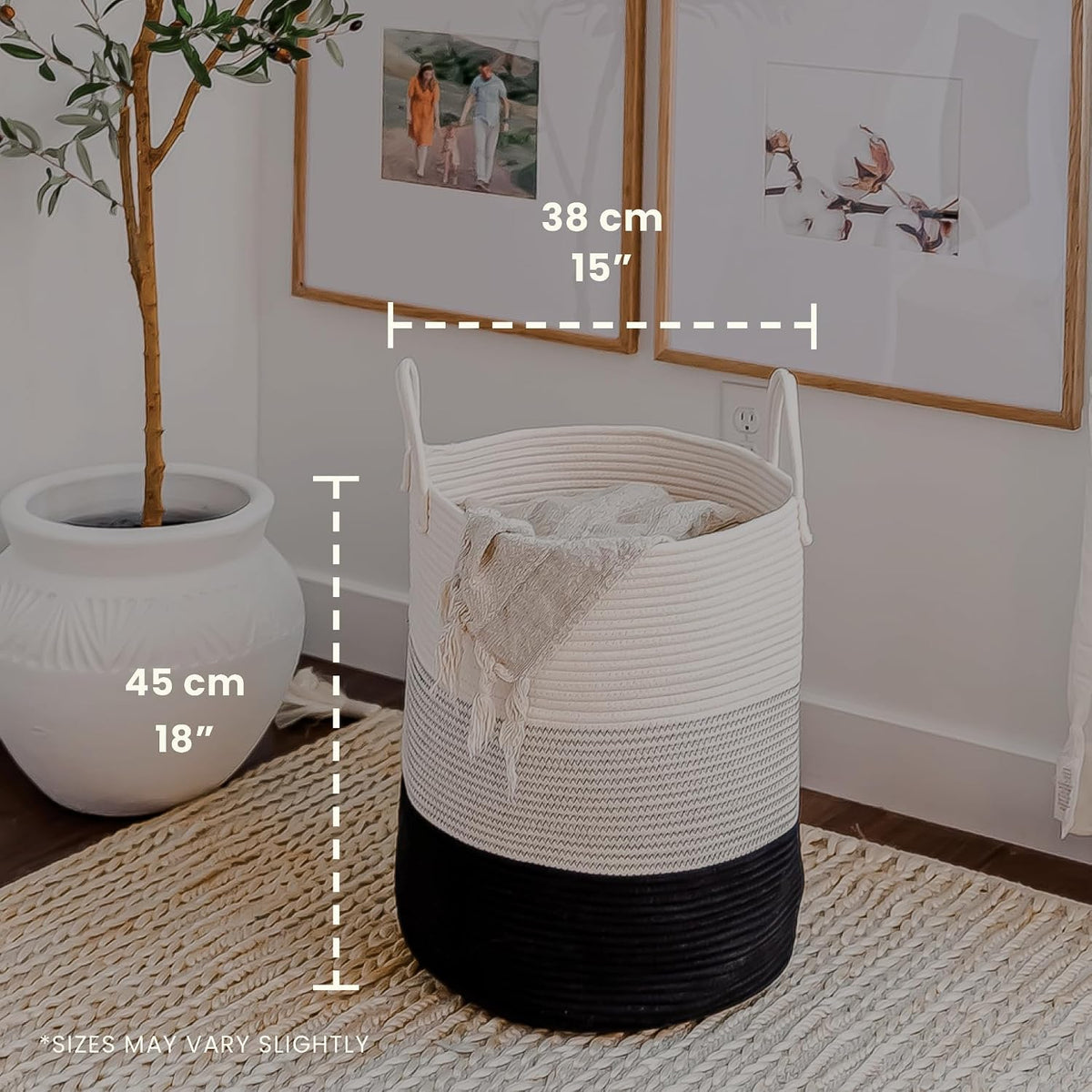 Rainbow Toy Basket & Blanket Storage Bin, Nursery 20x13"