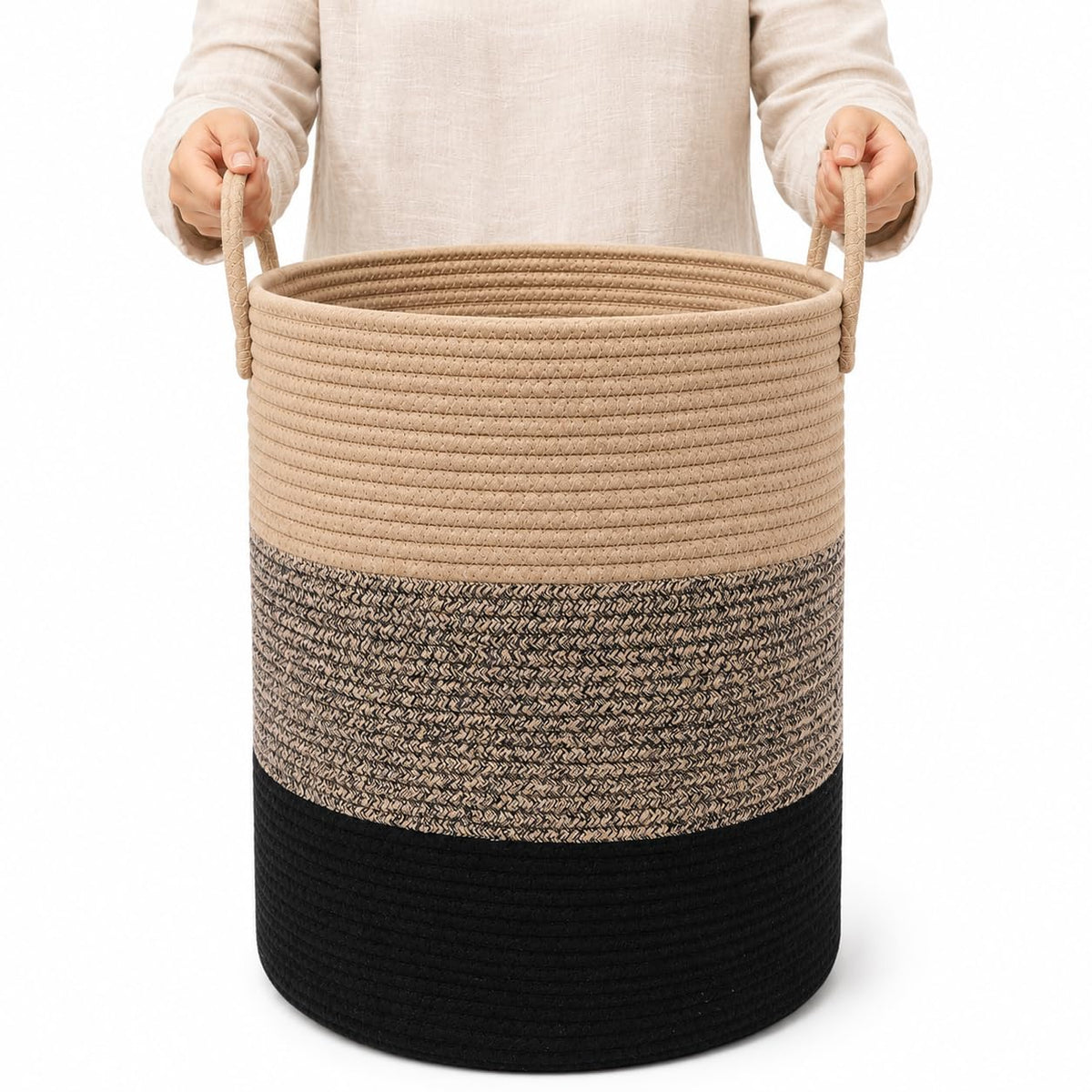 Rainbow Toy Basket & Blanket Storage Bin, Nursery 20x13"