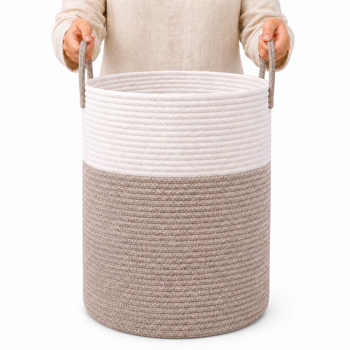 Rainbow Toy Basket & Blanket Storage Bin, Nursery 20x13"
