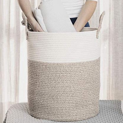 Rainbow Toy Basket & Blanket Storage Bin, Nursery 20x13"