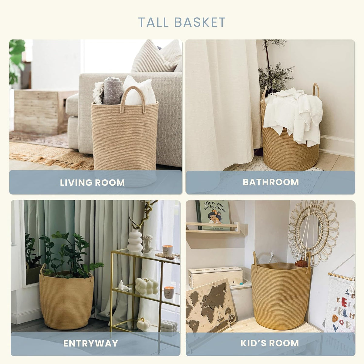 Rainbow Toy Basket & Blanket Storage Bin, Nursery 20x13"