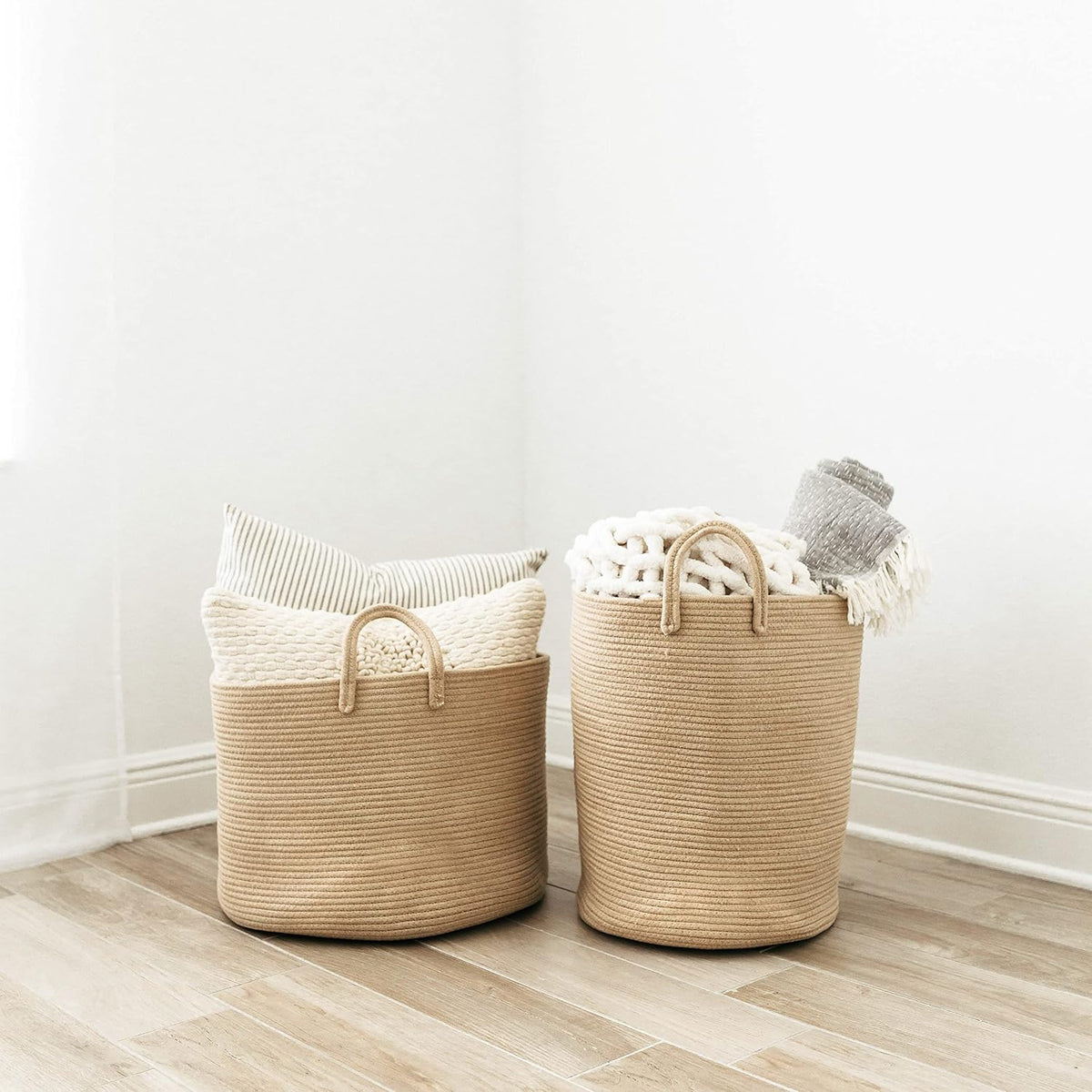 Rainbow Toy Basket & Blanket Storage Bin, Nursery 20x13"