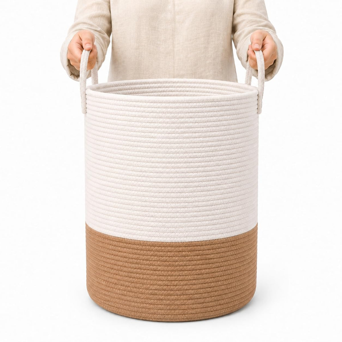 Rainbow Toy Basket & Blanket Storage Bin, Nursery 20x13"