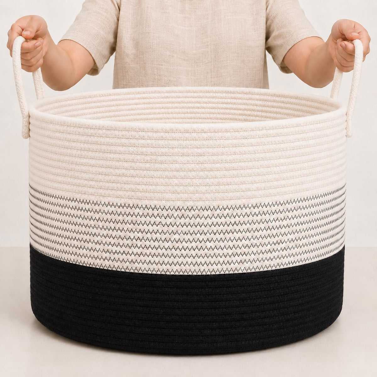 Rainbow Toy Basket & Blanket Storage Bin, Nursery 20x13"