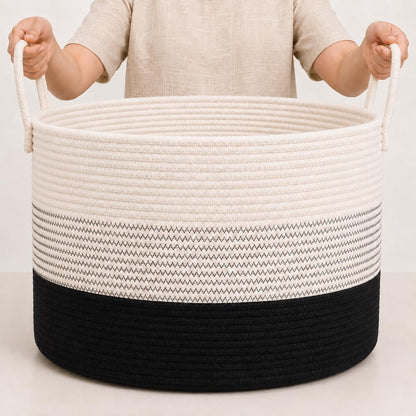 Rainbow Toy Basket & Blanket Storage Bin, Nursery 20x13"