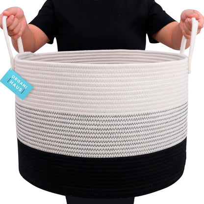 Rainbow Toy Basket & Blanket Storage Bin, Nursery 20x13"