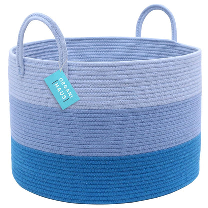 Rainbow Toy Basket & Blanket Storage Bin, Nursery 20x13"