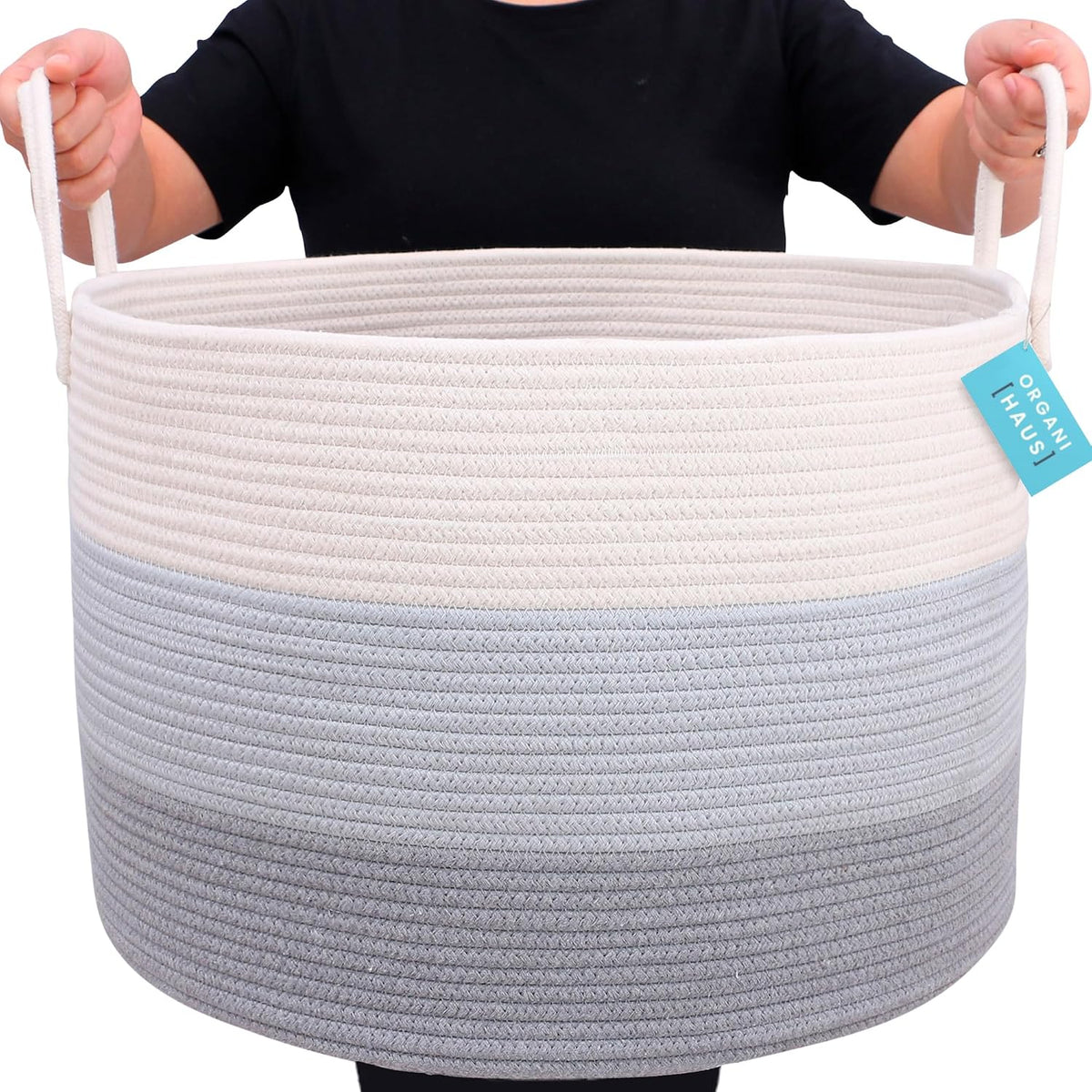 Rainbow Toy Basket & Blanket Storage Bin, Nursery 20x13"