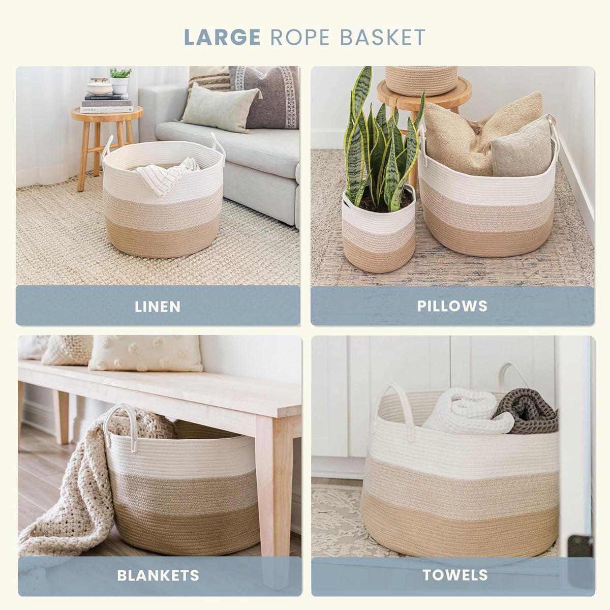 Rainbow Toy Basket & Blanket Storage Bin, Nursery 20x13"