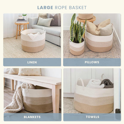 Rainbow Toy Basket & Blanket Storage Bin, Nursery 20x13"