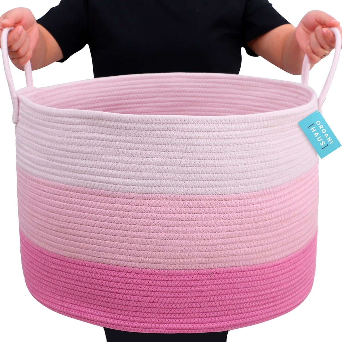 Rainbow Toy Basket & Blanket Storage Bin, Nursery 20x13"
