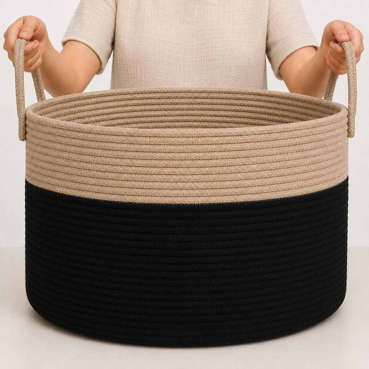 Rainbow Toy Basket & Blanket Storage Bin, Nursery 20x13"