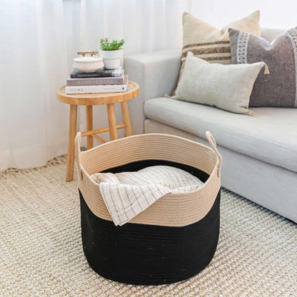 Rainbow Toy Basket & Blanket Storage Bin, Nursery 20x13"