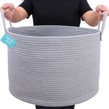 Rainbow Toy Basket & Blanket Storage Bin, Nursery 20x13"