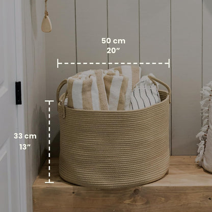Rainbow Toy Basket & Blanket Storage Bin, Nursery 20x13"