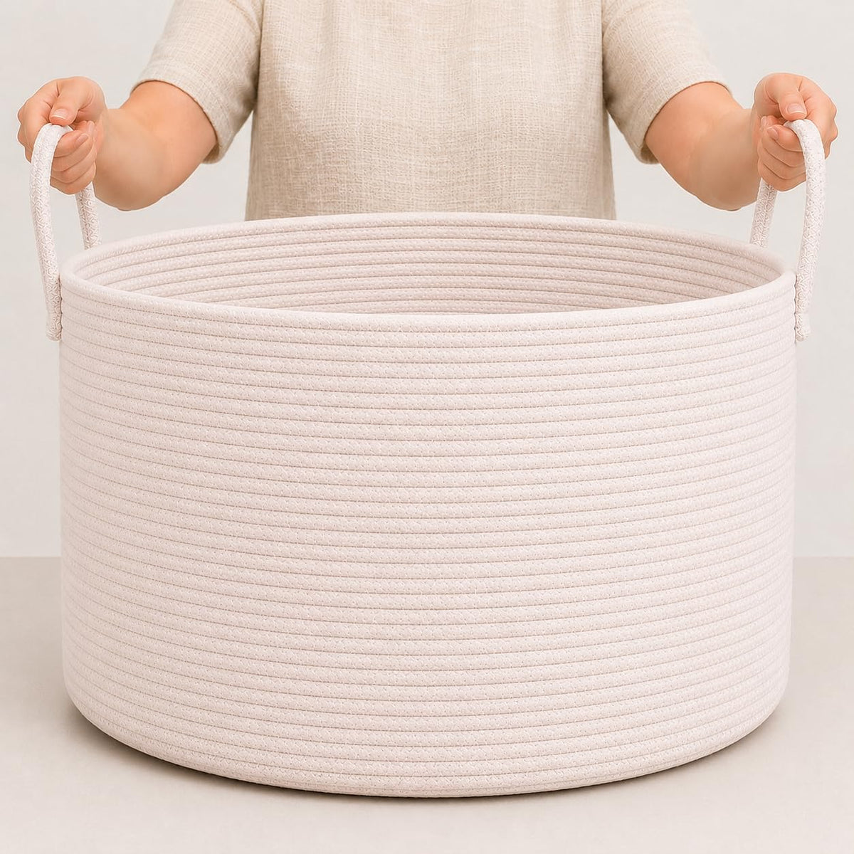 Rainbow Toy Basket & Blanket Storage Bin, Nursery 20x13"