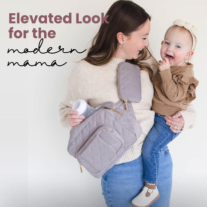 ® Small Diaper Bag - Mini Diaper Bag with Portable Changing Pad, Fanny Pack Crossbody Bags for Baby & Toddler, Beige Travel-Friendly Baby Tote with Adjustable Strap & Zippered Pockets
