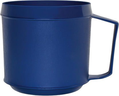 Insulated 8 oz Blue Mug with Easy-Grip Handle | Insulated 8 oz Mug with Easy-Grip Handle for Comfortable, Secure Sipping of Hot or Cold Beverages.