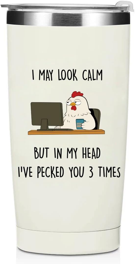 Dumpster Fire Tumbler - 20oz Stainless Steel coffee Mug Tumbler, Christmas Gifts for Women Friends Coworkers Employees, Funny Office Decor Desk Accessories Gifts for Coworkers, Everything Is Fine Mug